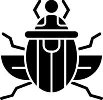 scarabée glyphe icône vecteur