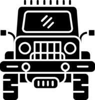 icône de glyphe de jeep vecteur