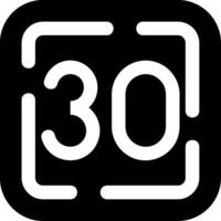 30 glyphe icône vecteur