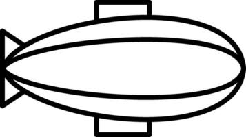 icône de ligne de zeppelin vecteur