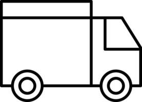 icône de ligne de camion vecteur