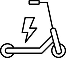 électrique scooter ligne icône vecteur