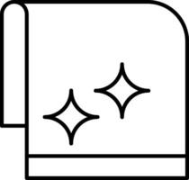 icône de ligne de serviette vecteur