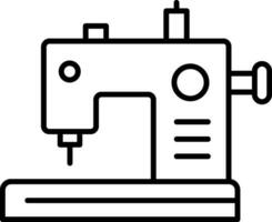 icône de ligne de machine à coudre vecteur