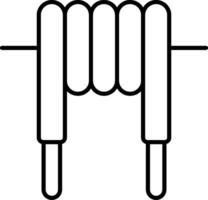 icône de ligne d'inductance vecteur