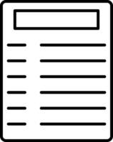 icône de ligne de parchemin vecteur