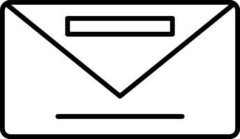 icône de ligne d'enveloppe vecteur