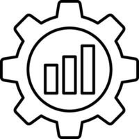 icône de ligne de productivité vecteur