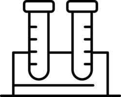icône de ligne de tubes à essai vecteur
