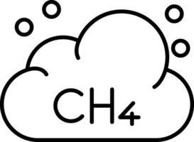 icône de ligne de méthane vecteur