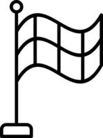 icône de ligne de drapeau hors-jeu vecteur