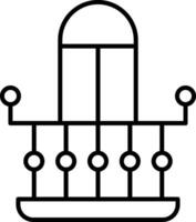 icône de ligne de balcon vecteur