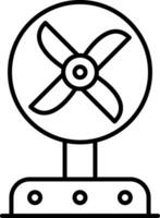 icône de ligne de ventilateur vecteur