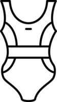icône de ligne de maillot de bain vecteur