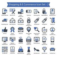 shopping et e commerce icon set 2 vecteur