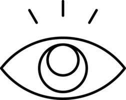 icône de la ligne des yeux vecteur
