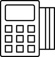 icône de ligne de terminal pos vecteur