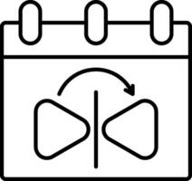 retourner ligne icône vecteur