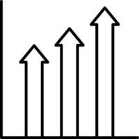 icône de la ligne de tendance vecteur