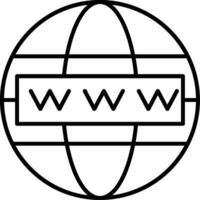 icône de ligne mondiale vecteur