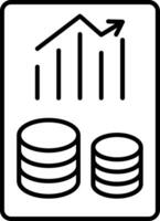 la finance rapport ligne icône vecteur