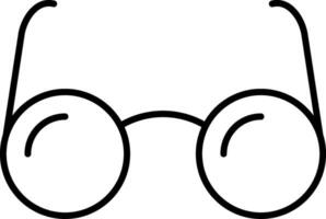 icône de ligne de lunettes vecteur