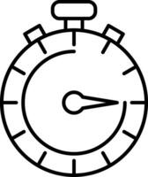 icône de la ligne du chronomètre vecteur