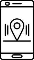 icône de la ligne de localisation vecteur