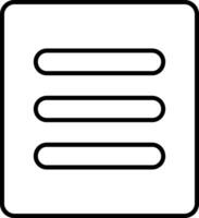 icône de ligne de menu vecteur