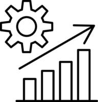 icône de ligne de croissance vecteur