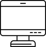 écran ligne icône vecteur