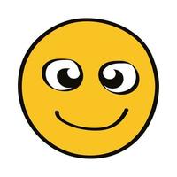 personnage emoji souriant vecteur
