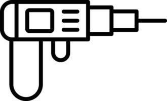 icône de ligne de perceuse vecteur