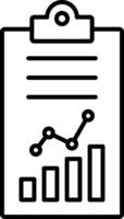 icône de ligne de rapport vecteur