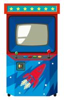 Machine de jeux d&#39;arcade avec thème de l&#39;espace vecteur