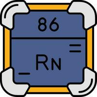 radon ligne rempli icône vecteur