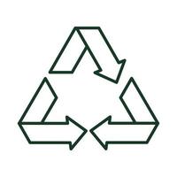 icône de recyclage des flèches vecteur