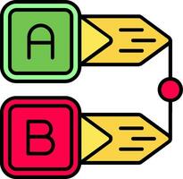 icône remplie de ligne de diagramme vecteur