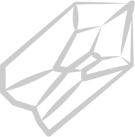 diamant rugueux ligne vecteur