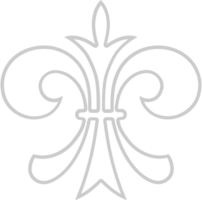 contour de fleur de lis vecteur