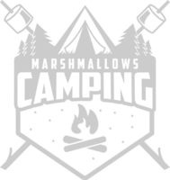 badge de camping vecteur