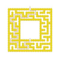 labyrinthe abstrait. jeu pour les enfants. casse-tête pour les enfants. énigme du labyrinthe. trouver le bon chemin. illustration vectorielle de couleur. vecteur