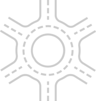 carte routière du rond-point vecteur