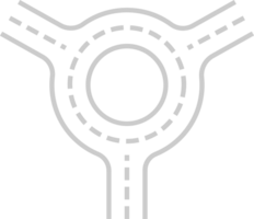 carte routière du rond-point vecteur