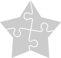 pièces de puzzle étoile vecteur