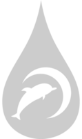 logo de l'eau goutte dauphin vecteur