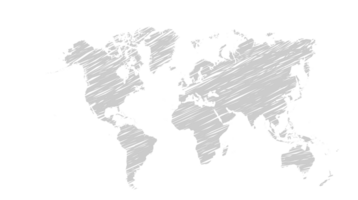 carte du monde croquis vecteur