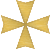 croix maltaise d'or vecteur