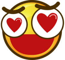 emoji cercle visage amour vecteur