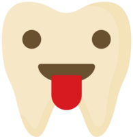 emoji tooth tounge vecteur